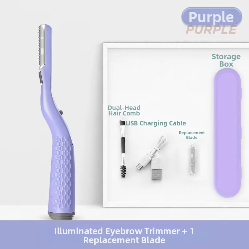 LED világítással rendelkező szemöldöknyíró, újratölthető, ABS test (Márka: Eline; Anyag: ABS; Kategória: Szemöldöknyíró; Magánmárka engedélyezett: Igen; Import: Nem)