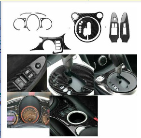 Szénszálas ablakemelő gombkeret Nissan 370Z Z34-hez, ragasztóval, logó nyomtatás lehetősége, Guangzhouban készült