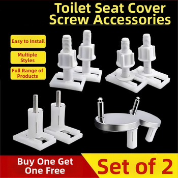 WC fedél csavar készlet – univerzális kerek kattintó fedél, rögzített bővítés, PP anyag, CE tanúsítvány