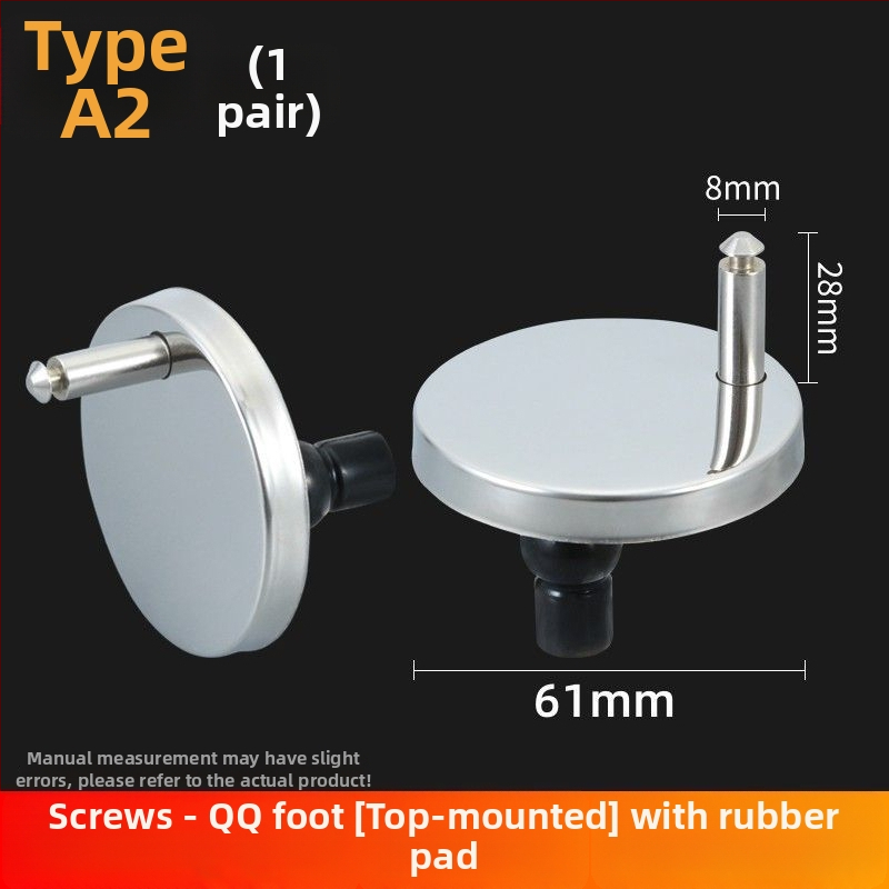 WC fedél csavar készlet – univerzális kerek kattintó fedél, rögzített bővítés, PP anyag, CE tanúsítvány