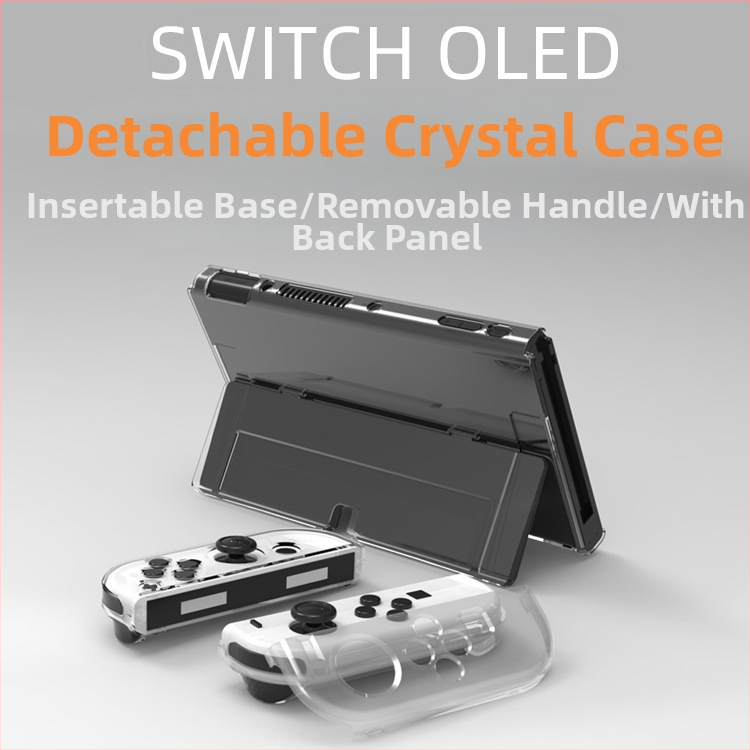 Ochranný obal pre Nintendo Switch OLED - Transparentné PC, tvrdý a tenký, vstrekované, sada 6 kusov