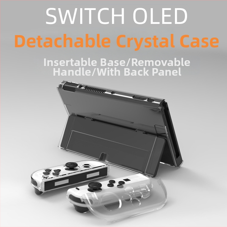 Ochranný obal pre Nintendo Switch OLED - Transparentné PC, tvrdý a tenký, vstrekované, sada 6 kusov