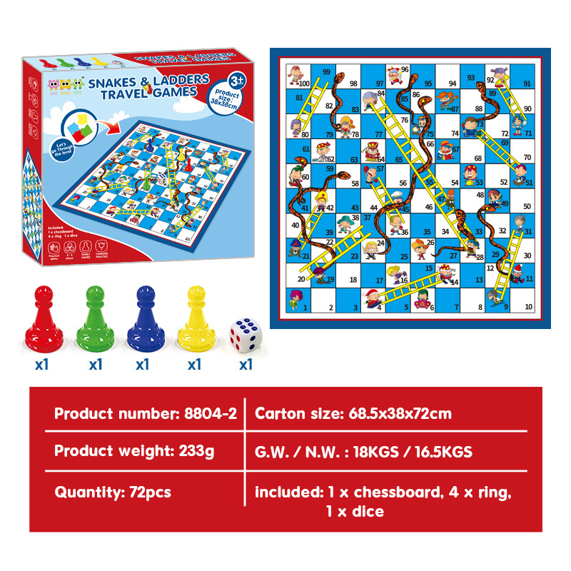 Oktató repülő sakk társasjáték gyerekeknek - hordozható karton sakk tábla, 4-6 év, interaktív szülő-gyerek játék, fejleszti kognitív készségeket és kéz-szem koordinációt