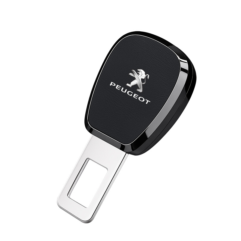 Chebufang Peugeot biztonsági öv csat hosszabbító, ABS elektroplating + bőr, kompatibilis a 308/408/508/2008/4008/5008 modellekkel, logó nyomtatás elérhető