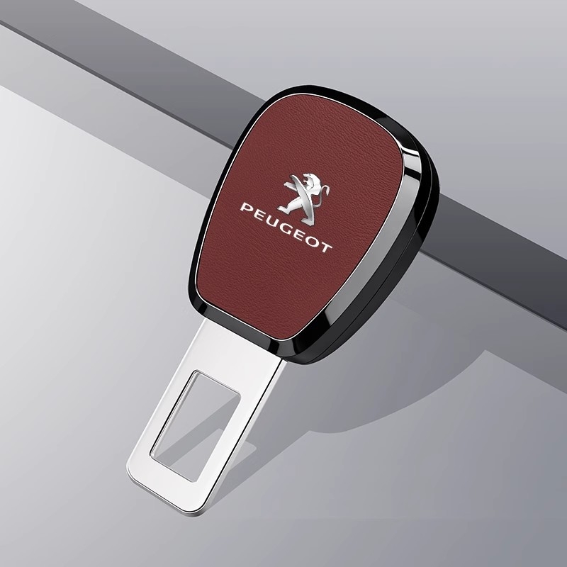 Chebufang Peugeot biztonsági öv csat hosszabbító, ABS elektroplating + bőr, kompatibilis a 308/408/508/2008/4008/5008 modellekkel, logó nyomtatás elérhető