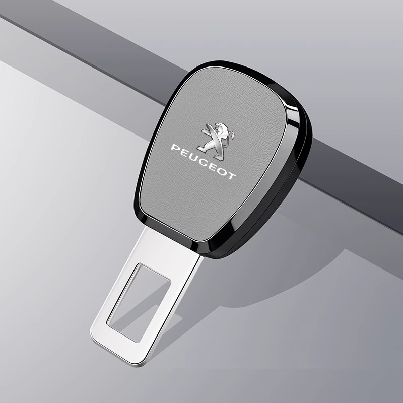 Chebufang Peugeot biztonsági öv csat hosszabbító, ABS elektroplating + bőr, kompatibilis a 308/408/508/2008/4008/5008 modellekkel, logó nyomtatás elérhető