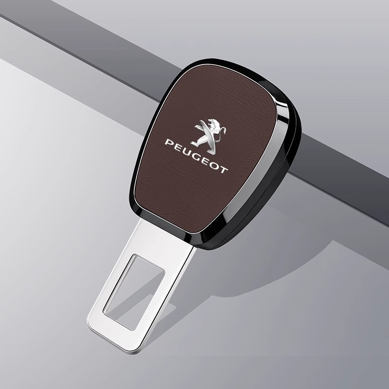 Chebufang Peugeot biztonsági öv csat hosszabbító, ABS elektroplating + bőr, kompatibilis a 308/408/508/2008/4008/5008 modellekkel, logó nyomtatás elérhető