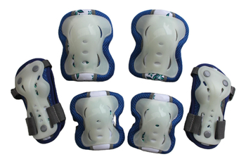 Gyerekeknek szóló védőfelszerelés-készlet görkorcsolyázáshoz és kerékpározáshoz — tenyér-, könyök- és térdvédők; gumitest; 60 darabos készlet