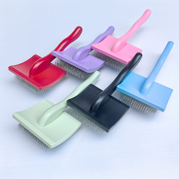 Jingbanna Ívelt felületű kisállat-grooming keféje, macska tűs fésű, szőr eltávolítása, gubóoldás, ABS anyag