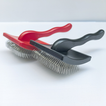 Jingbanna Ívelt felületű kisállat-grooming keféje, macska tűs fésű, szőr eltávolítása, gubóoldás, ABS anyag