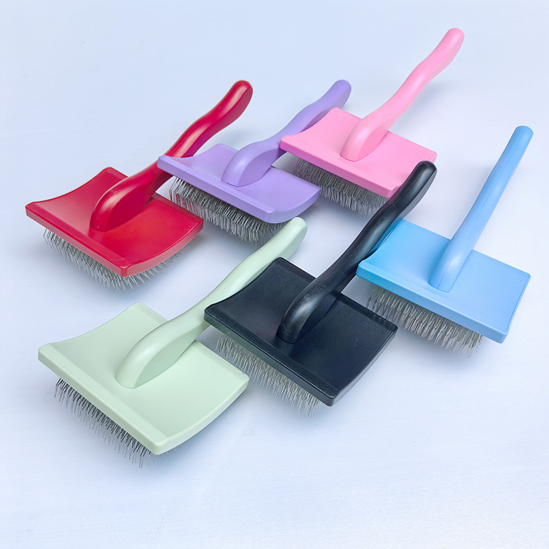 Jingbanna Ívelt felületű kisállat-grooming keféje, macska tűs fésű, szőr eltávolítása, gubóoldás, ABS anyag