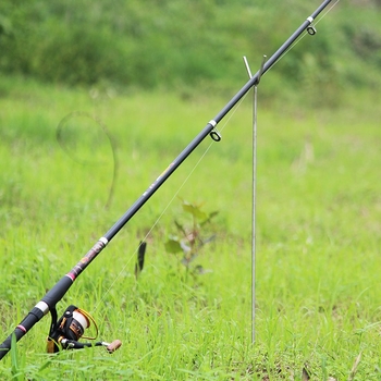 Suport pentru undițe de pescuit, ușor, retractabil, cu bază de sol, pentru undițe marine și aruncări lungi