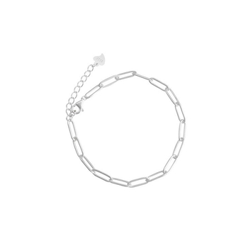 Réz karkötő ezüstbevonattal, vékony lánc, nőknek, geometriai minimalist stílus