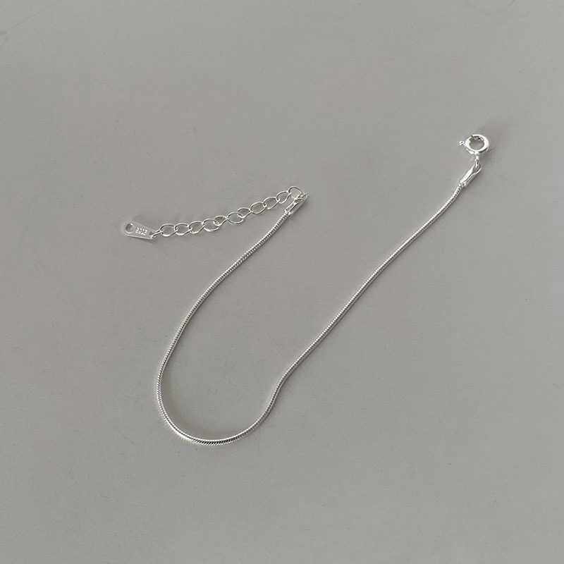 Réz karkötő ezüstbevonattal, vékony lánc, nőknek, geometriai minimalist stílus