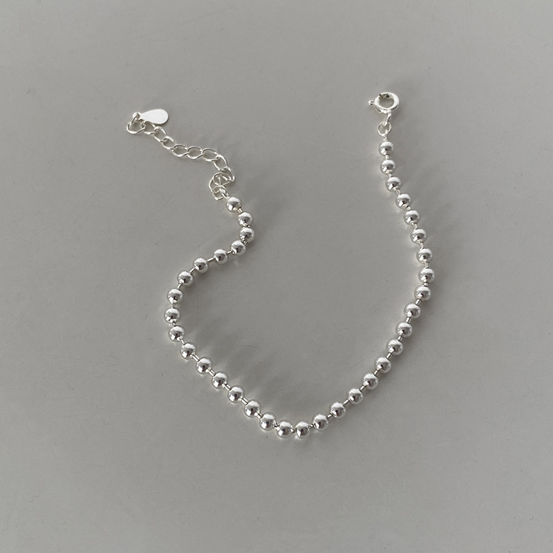 Réz karkötő ezüstbevonattal, vékony lánc, nőknek, geometriai minimalist stílus