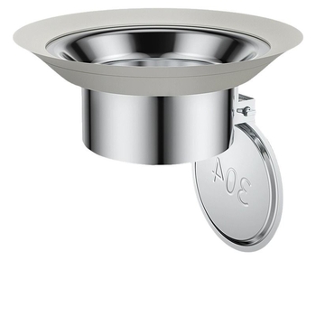 Rozsdamentes acélból készült vécédezodoráló készülék csavaros dugóval a squat WC-hez – öblítési mód, modern minimalistikus kialakítás