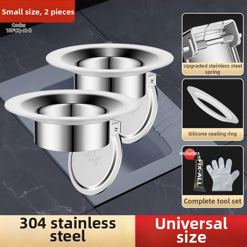 Rozsdamentes acélból készült vécédezodoráló készülék csavaros dugóval a squat WC-hez – öblítési mód, modern minimalistikus kialakítás