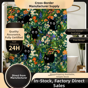 Sprchový záves s bohémskym moderným štýlom – polyester, tlačený vzor, tlač loga, možnosť prispôsobenia