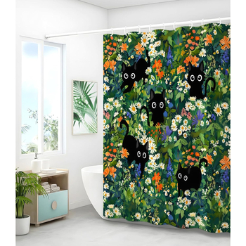 Zuhanyfüggöny bohem stílusú modern – poliészter, nyomtatott minta, logó nyomtatása, testreszabás elérhető