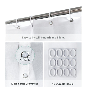 Zuhanyfüggöny bohem stílusú modern – poliészter, nyomtatott minta, logó nyomtatása, testreszabás elérhető