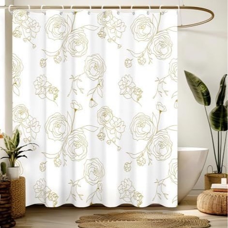 Zuhanyfüggöny bohem stílusú modern – poliészter, nyomtatott minta, logó nyomtatása, testreszabás elérhető