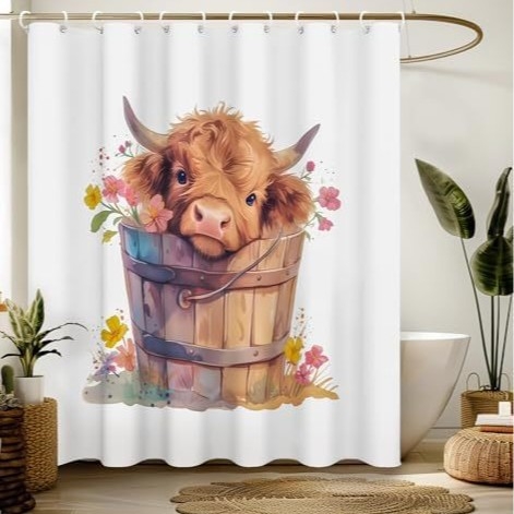 Zuhanyfüggöny bohem stílusú modern – poliészter, nyomtatott minta, logó nyomtatása, testreszabás elérhető