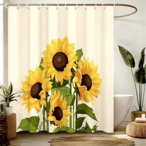 Zuhanyfüggöny bohem stílusú modern – poliészter, nyomtatott minta, logó nyomtatása, testreszabás elérhető