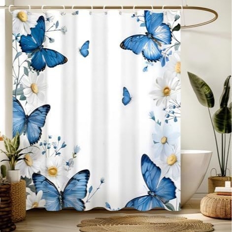 Zuhanyfüggöny bohem stílusú modern – poliészter, nyomtatott minta, logó nyomtatása, testreszabás elérhető