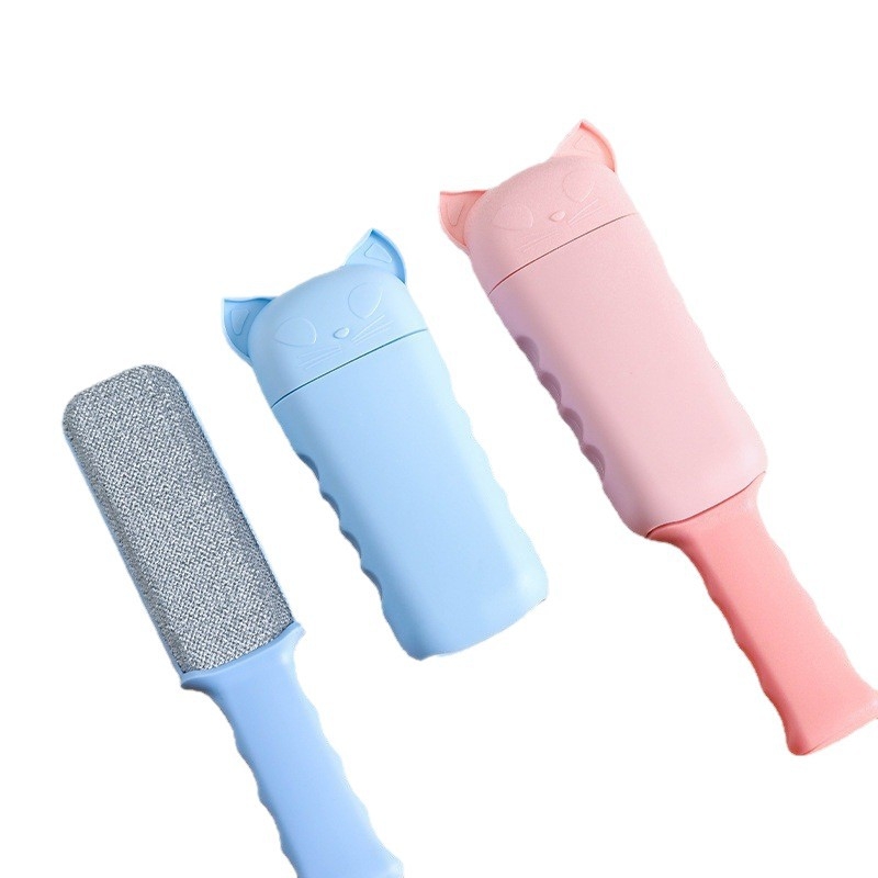 Macska mintájú elektrosztatikus hajkefe ruhákhoz és háziállati szőrre