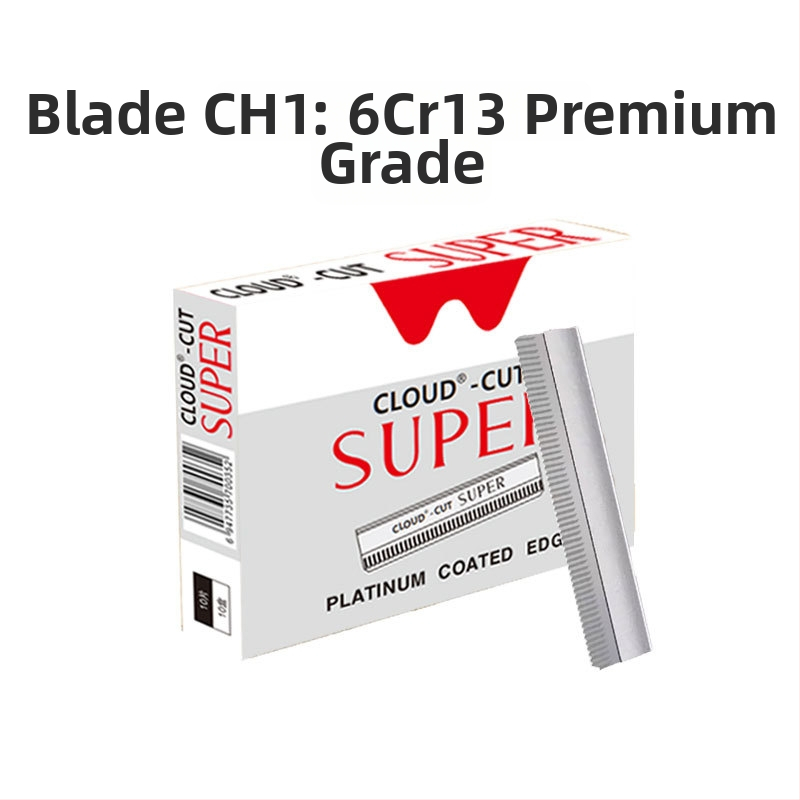 10 darab szemöldökformázó pengekészlet, martenzites rozsdamentes acél, egyoldalú bordázott kaparó