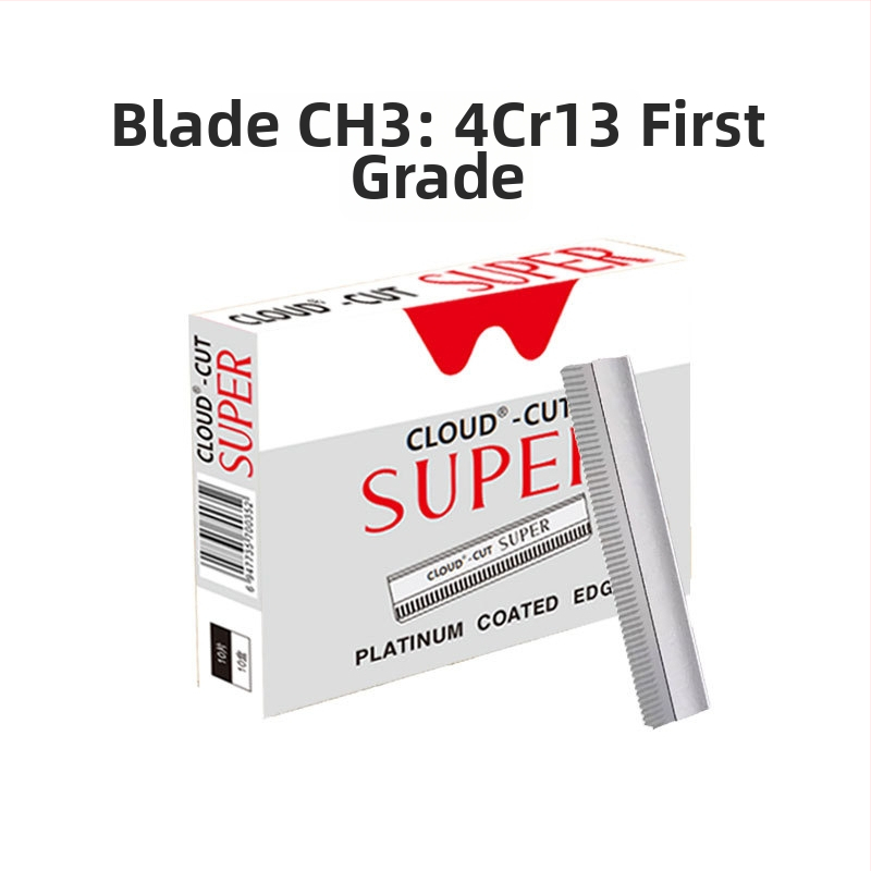 10 darab szemöldökformázó pengekészlet, martenzites rozsdamentes acél, egyoldalú bordázott kaparó