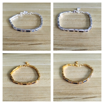 Réz geometriai karkötő, uniszex INS stílus, elektroplattált felülettel