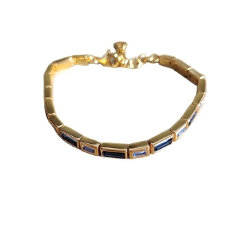 Réz geometriai karkötő, uniszex INS stílus, elektroplattált felülettel