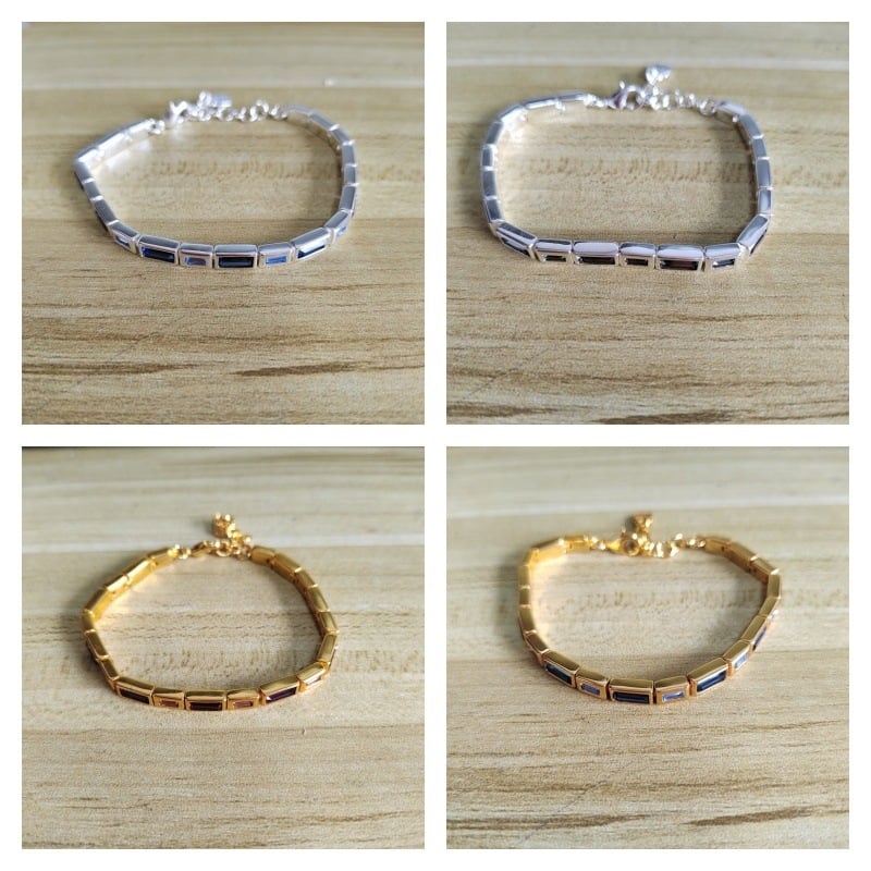 Réz geometriai karkötő, uniszex INS stílus, elektroplattált felülettel