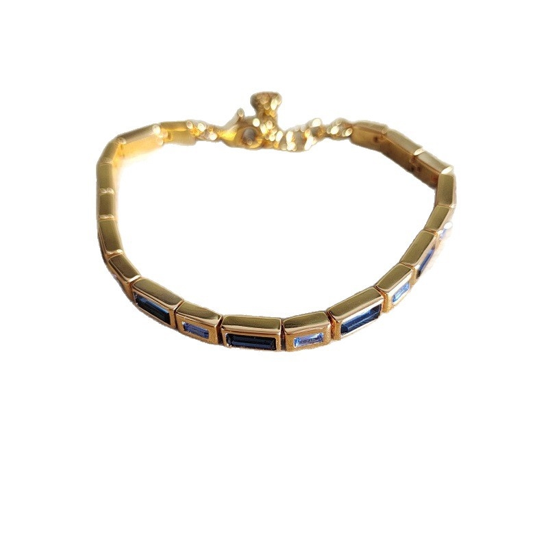 Réz geometriai karkötő, uniszex INS stílus, elektroplattált felülettel