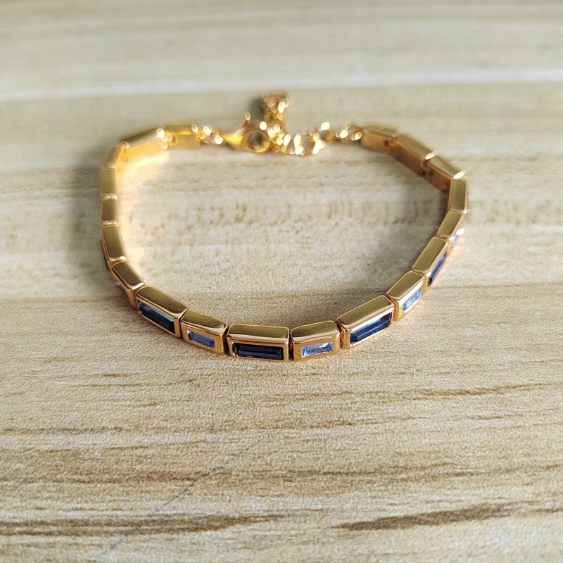 Réz geometriai karkötő, uniszex INS stílus, elektroplattált felülettel