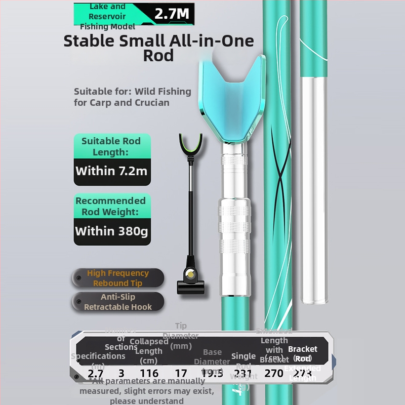 Externý prenosný karbonový vežový držiak na rybárske prúty s viacnásobnou rotáciou