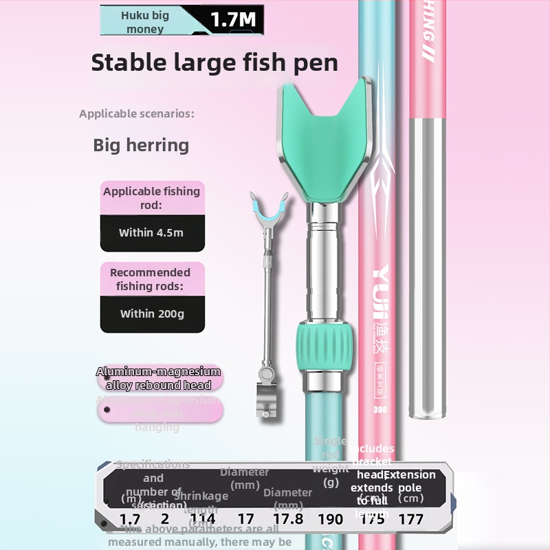 Externý prenosný karbonový vežový držiak na rybárske prúty s viacnásobnou rotáciou