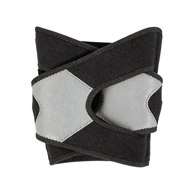 Sport térdvédők patella-övvel, légáteresztő, kompressziós, ütéscsillapító, felnőtteknek (poliszter rost és SBR)