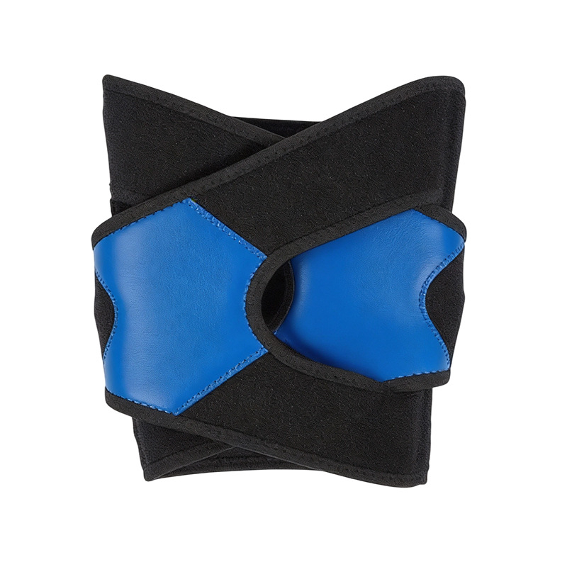 Sport térdvédők patella-övvel, légáteresztő, kompressziós, ütéscsillapító, felnőtteknek (poliszter rost és SBR)