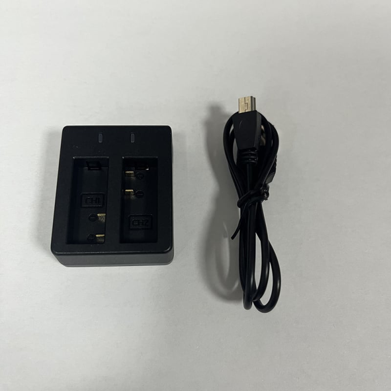 Dvostruki punjač baterija s plastičnim kućištem za SJCAM SJ4000 i EKEN H8, USB kabel uključen