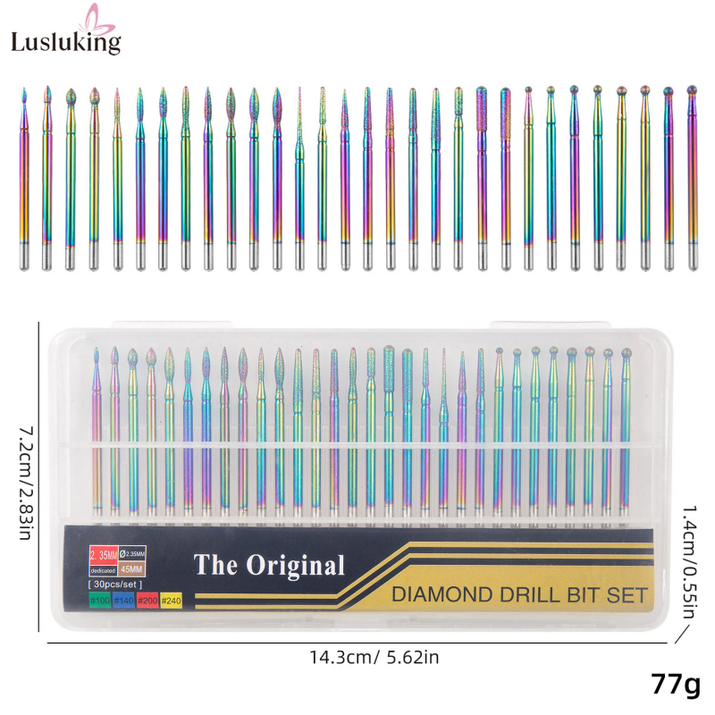 30 darabos emery csiszolófej készlet körömápoláshoz — előkészítésre és polírozásra, kompatibilis körömdrill-le