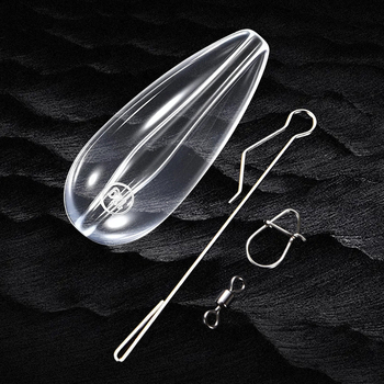 Távolra dobó horgász segédeszköz, alulról módosított tűkészlet, lassú süllyedő eszköz, műanyag csatlakozó a felszereléshez