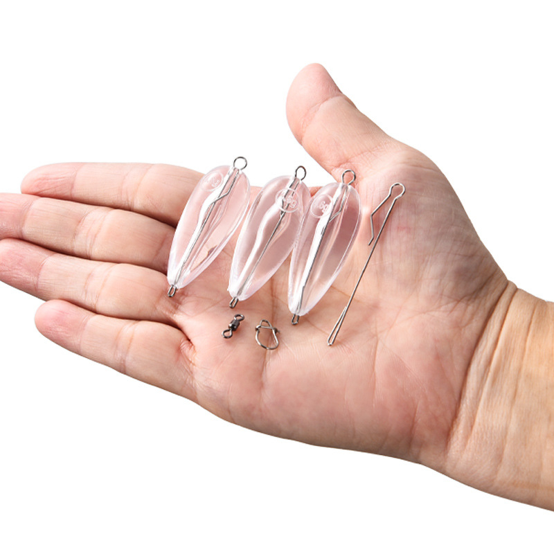 Távolra dobó horgász segédeszköz, alulról módosított tűkészlet, lassú süllyedő eszköz, műanyag csatlakozó a felszereléshez