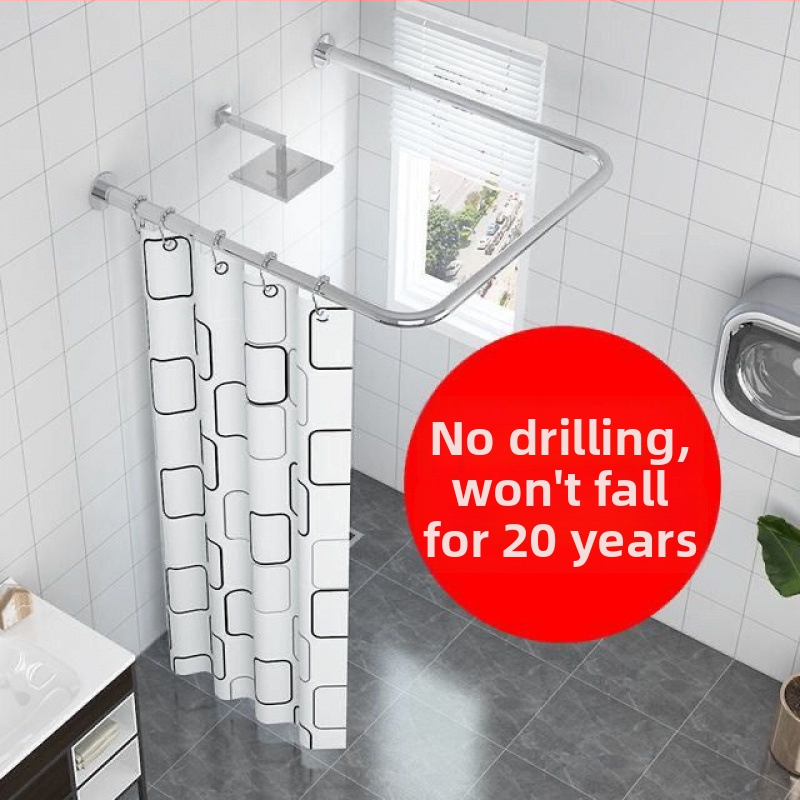 Bezvŕtová U‑tvarovaná sprchová zástena, polyester, vodotesná a izolovaná