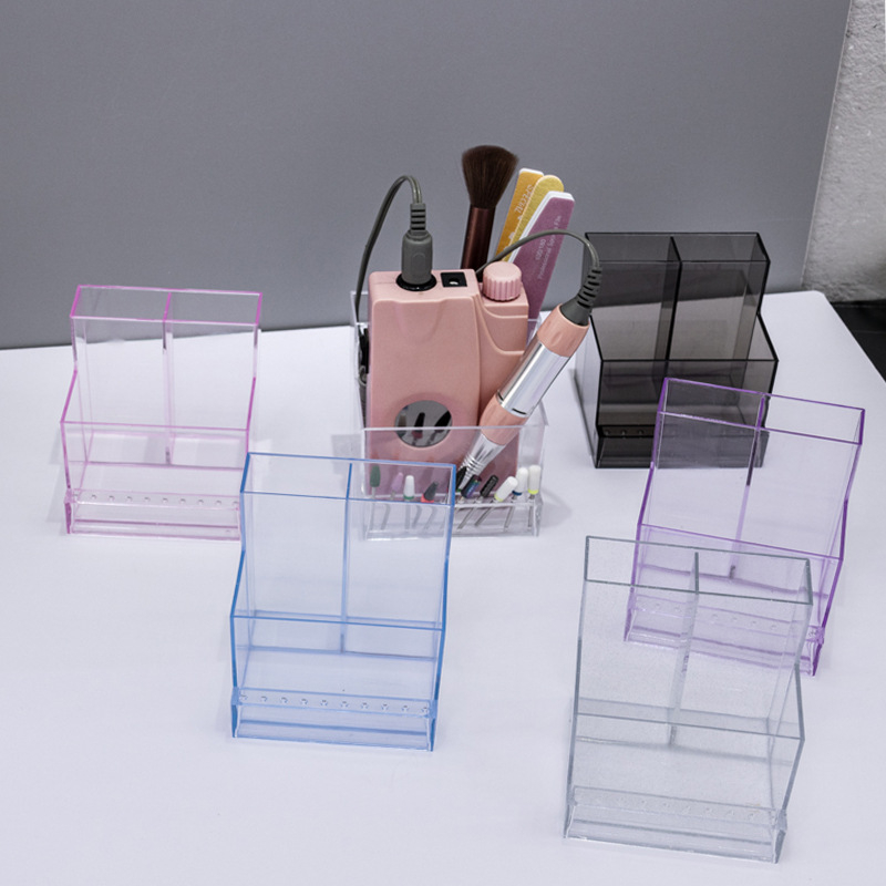 Köröm polírozó tároló doboz és asztali polc, japán stílusú, polírozó fej rendező, nettó tömeg 164 g