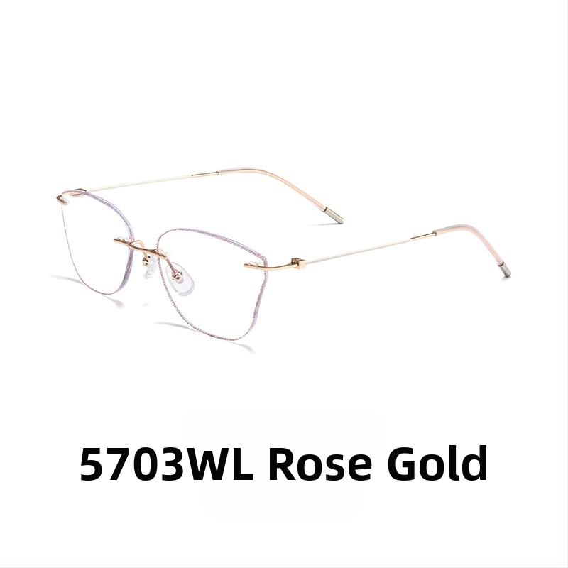 Időseknek készült keret nélküli olvasó szemüveg, AC lencsék, anti-kék fény, sugárzás elleni védelem, myopia támogatás