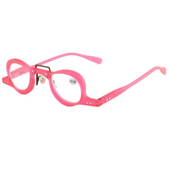 Presbiópiás olvasó szemüveg, női retro macska-szem stílusban, teljes keret, lencsék gyantából, aszferikusak, ütésállóak, keret PC, kompatibil dioptriás lencsékkel