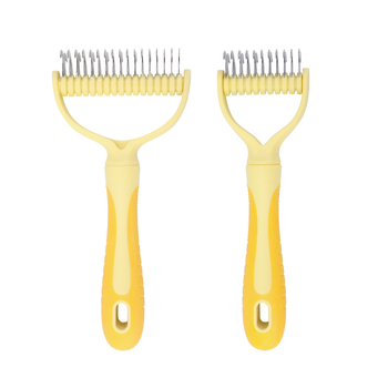 Macska- és kutya csomóoldó fésű, kampó alakú, ABS műanyagból, eltávolítja a laza szőrt