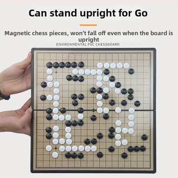 Mágneses Gomoku szett - hordozható oktatási puzzle, PVC anyag, 7-14 éveseknek